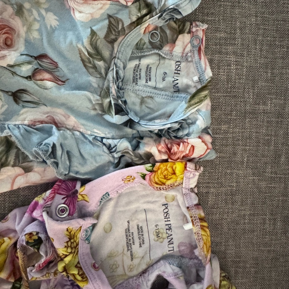 Floral Ruffle Baby Rompers - Picture 3 of 3